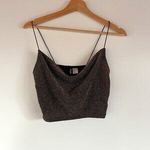 H&M Metallic Shimmer Crop Top
